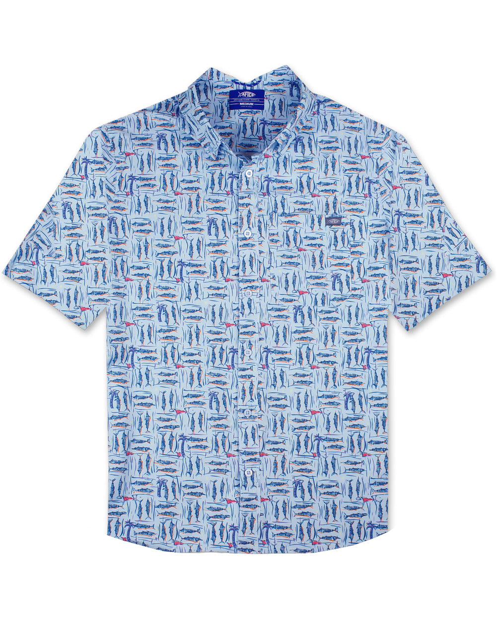 Boatbar Short Sleeve Shirt by Aftco - Celestial