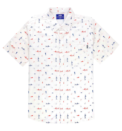 Boatbar Short Sleeve Shirt by Aftco - White