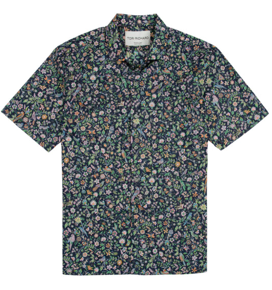 Book of Birds Cotton Lawn Shirt by Tori Richard