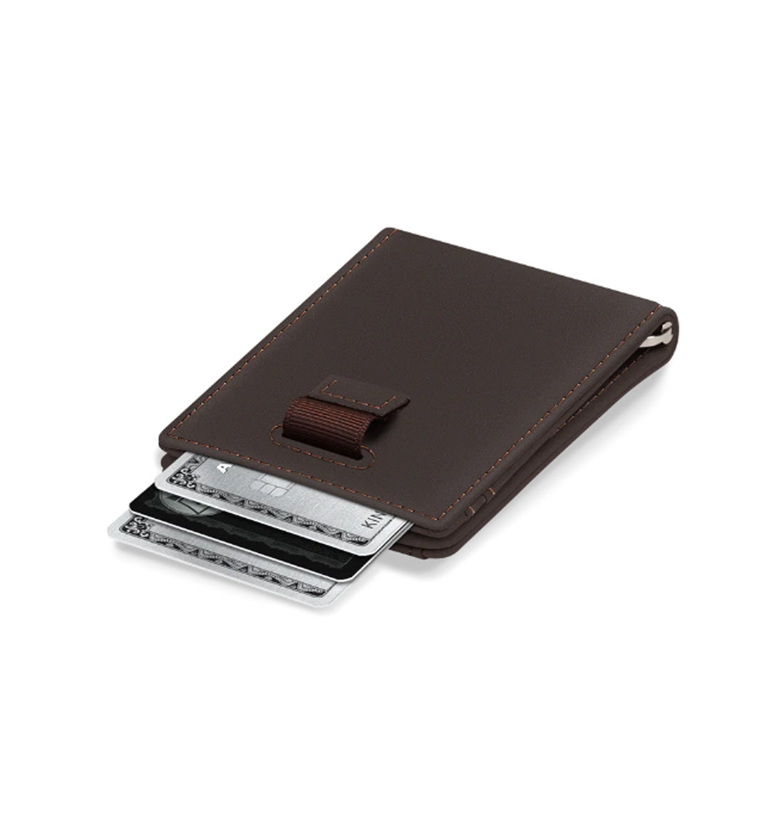 Premium Leather Money Clip Wallet by Kings Loot - Brown