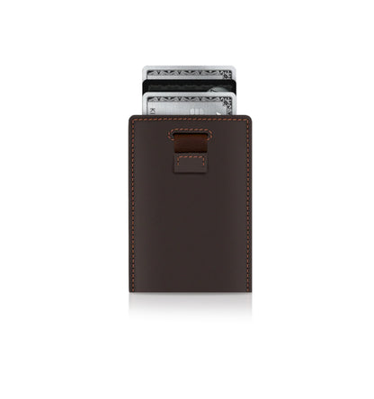 Premium Leather Money Clip Wallet by Kings Loot - Brown