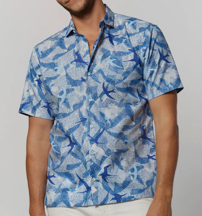 Cruising Terns Cotton Lawn Shirt by Tori Richard