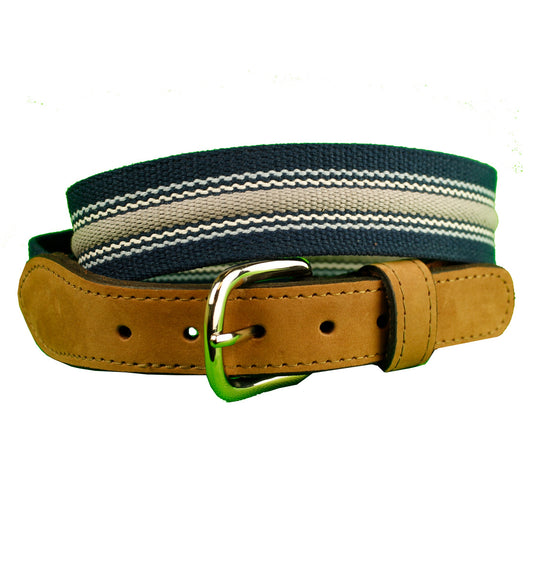 Navy Silver Web Belt By Zep-Pro