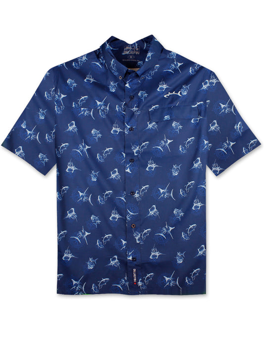 Compass Performance Print Shirt by Bluefin