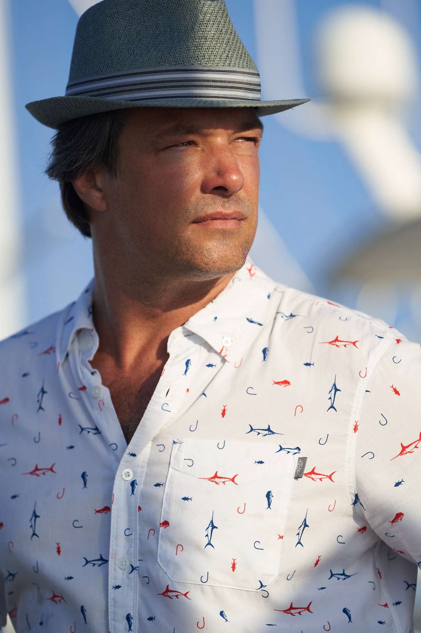 Boatbar Short Sleeve Shirt by Aftco - White