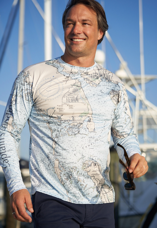 Charlotte Harbor Chart Map Performance Shirt