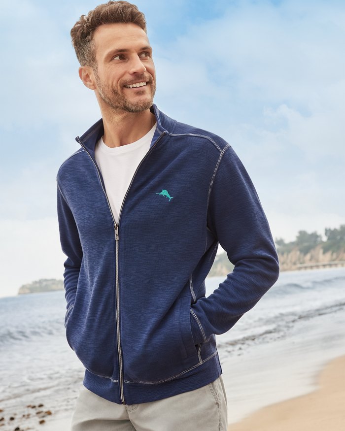 Tommy Bahama full zip up fashion jacket