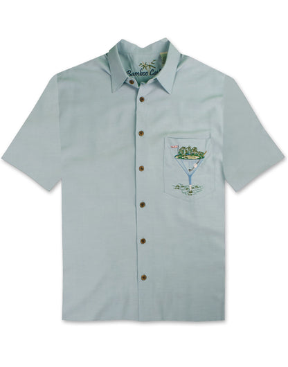 Par and Bar Embroidered Camp Shirt by Bamboo Cay