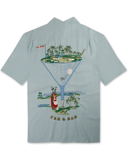 Par and Bar Embroidered Camp Shirt by Bamboo Cay