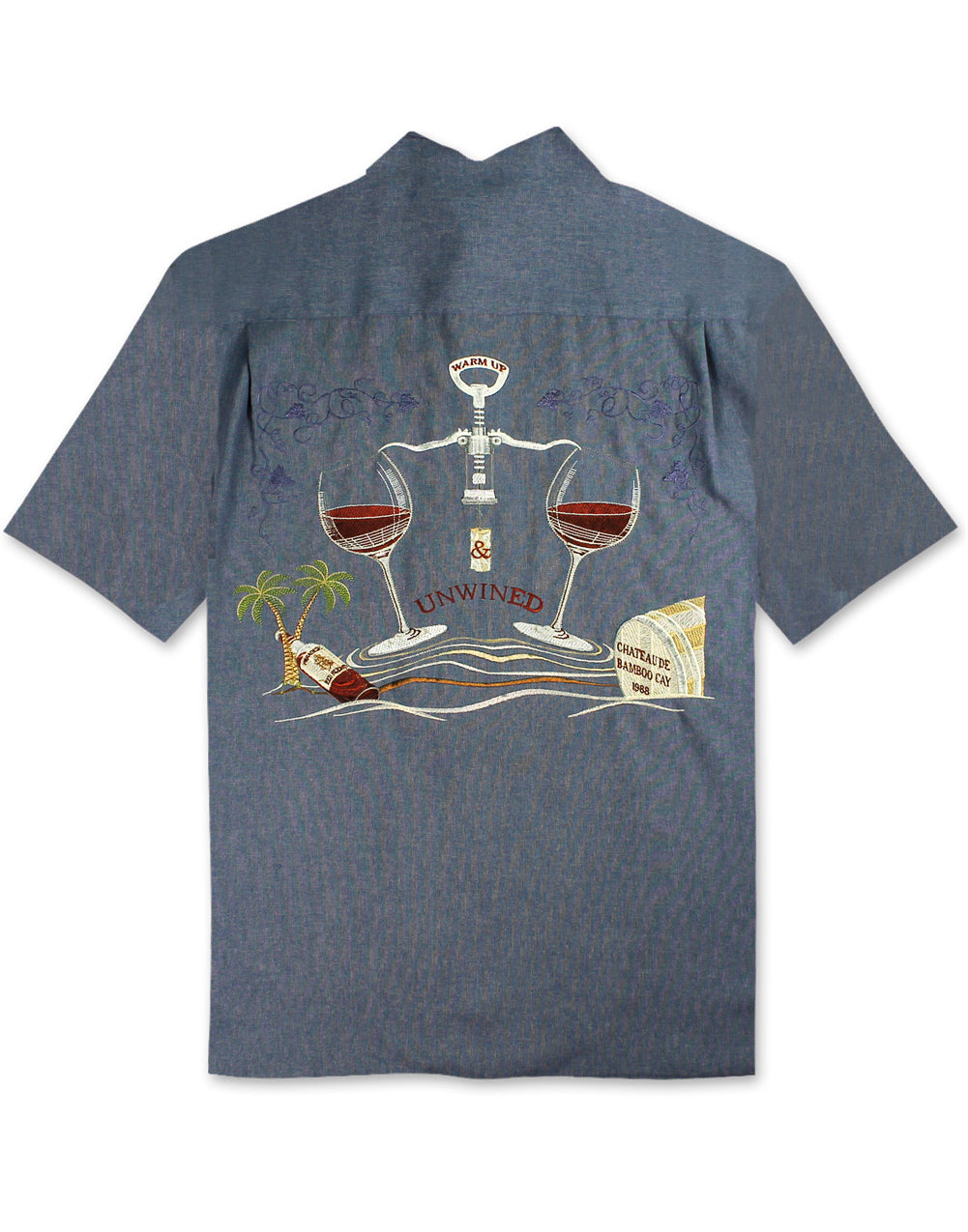 Unwined Embroidered Camp Shirt by Bamboo Cay