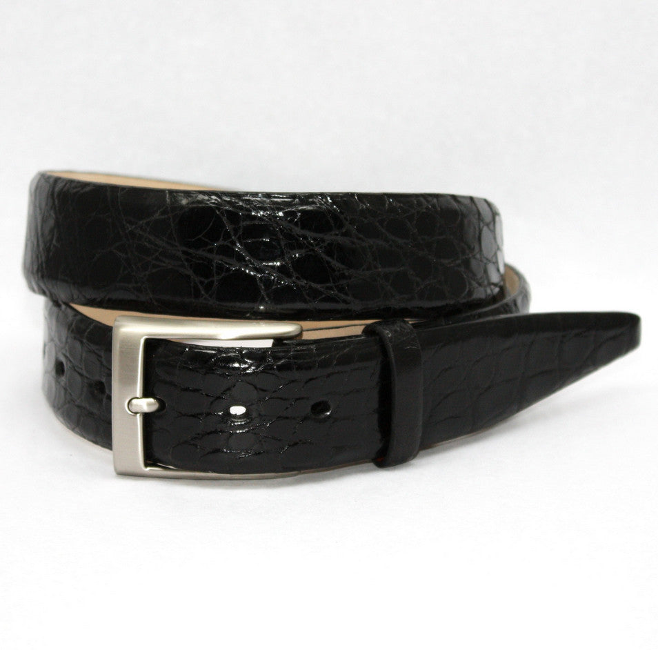 Glazed South American Caiman Belt by Torino Leather