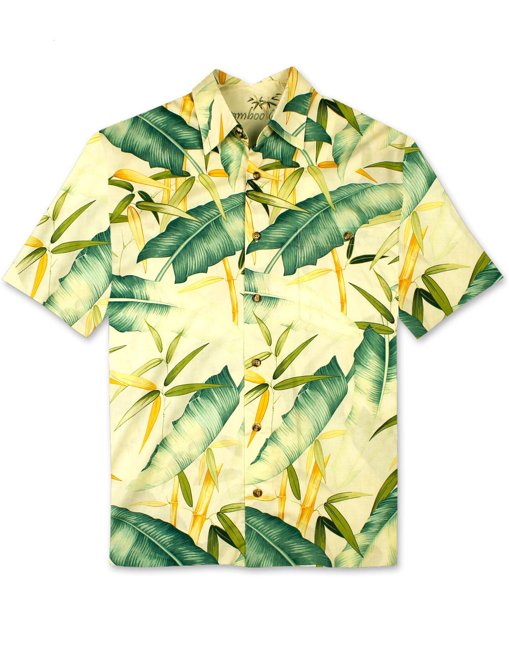 Banana Leaves Cotton Sateen Shirt by Bamboo Cay
