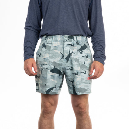 Aftco Camo Original Fishing Shorts - 6" Inseam