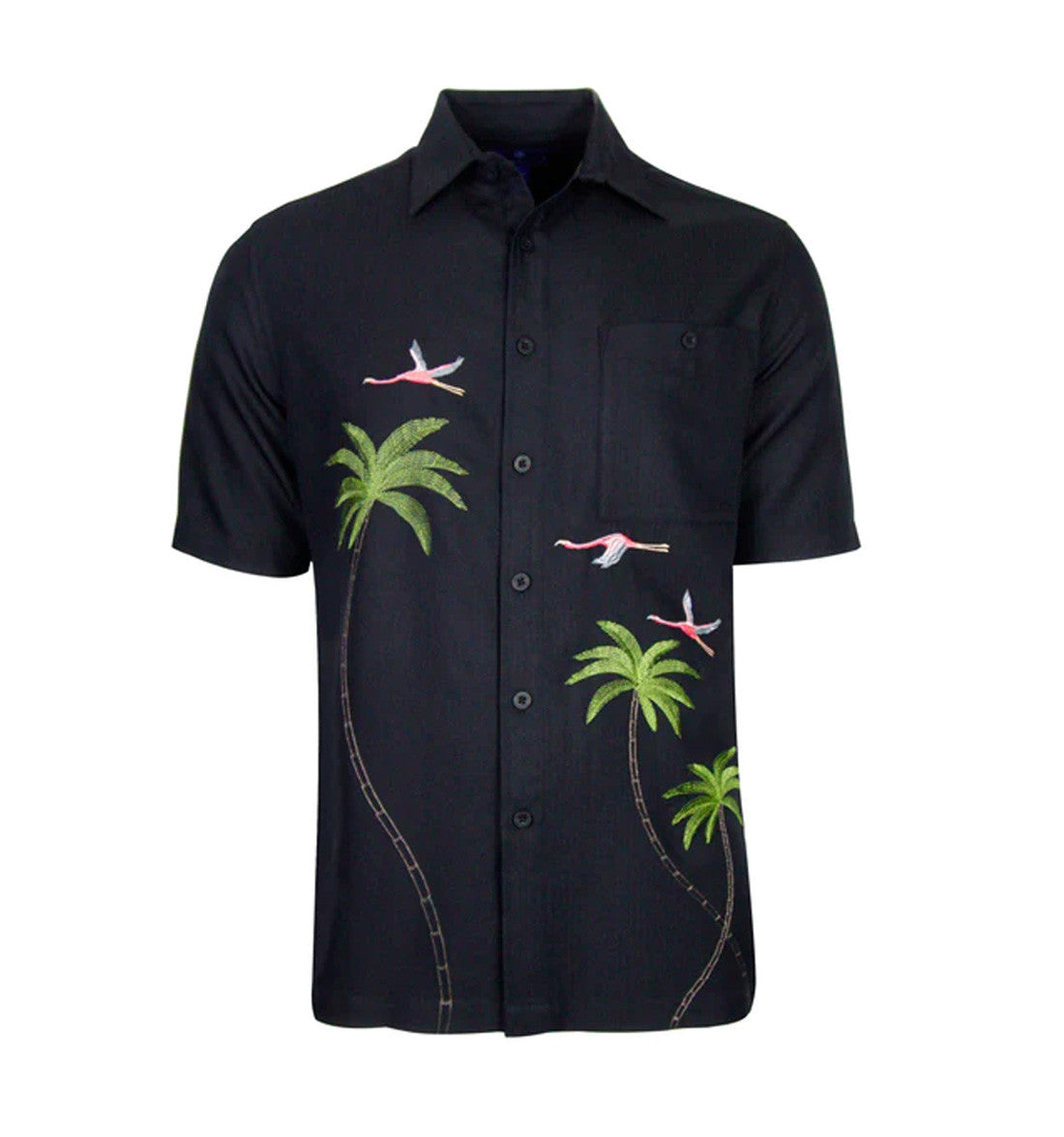 Flamingo Coast Embroidered Shirt by Weekender