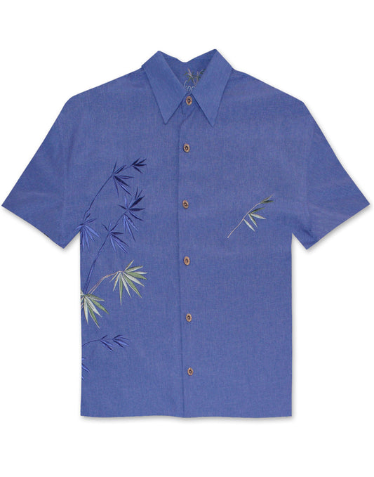 Flying Bamboo Embroidered Polynosic Camp Shirt by Bamboo Cay