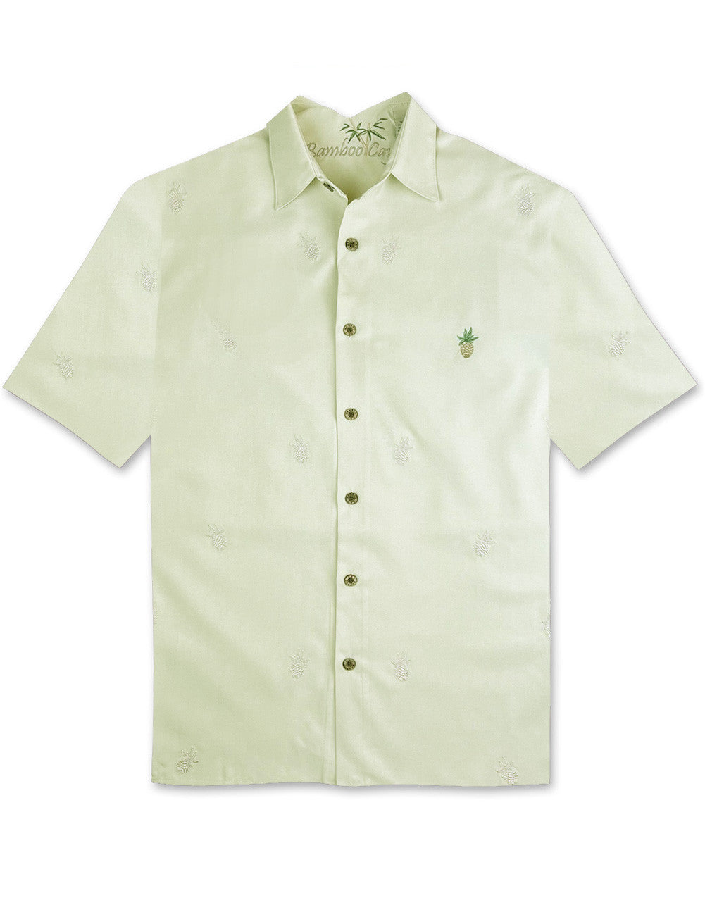 Pineapple Collection Embroidered Camp Shirt by Bamboo Cay