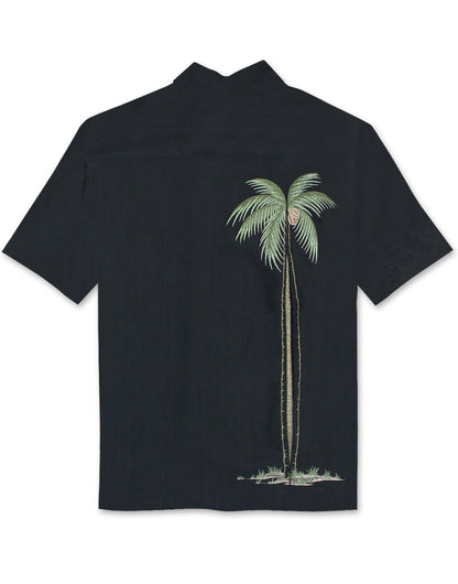 Hidden Palm Embroidered Camp Shirt by Bamboo Cay